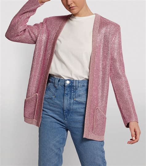 gucci pink crystal cardigan farfetch|Gucci cardigan.